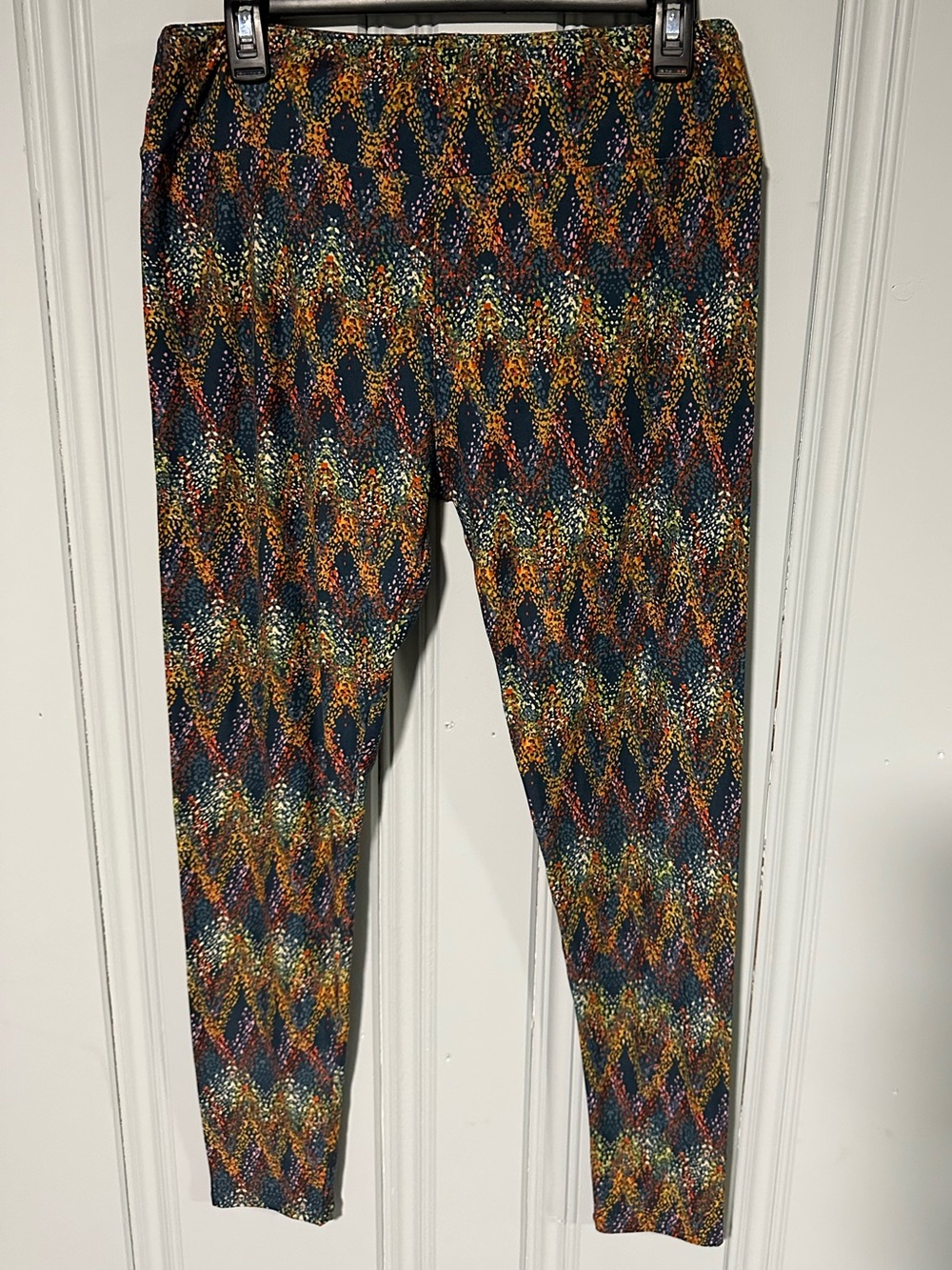 Rare Vintage LulaRoe Leggings w/ Multicolored Pointelism Diamond Pattern sz T/C